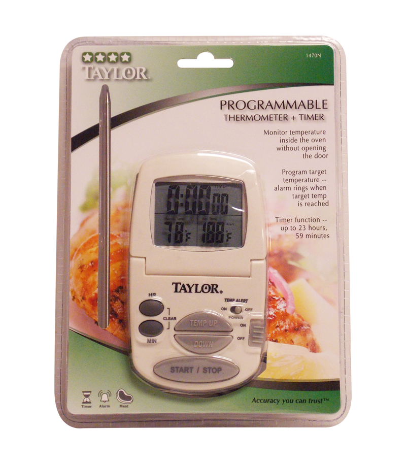 Taylor 1470N Classic Series Digital Cooking Thermometer/Timer With